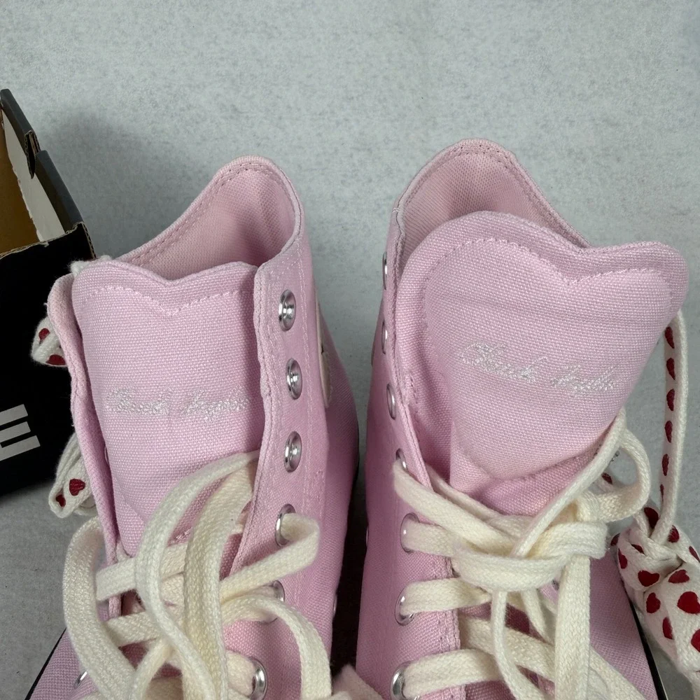 Converse Chuck Taylor All Star Womens 8.5 UK 6.5 Valentine Heart Charm Pink - Picture 13 of 15